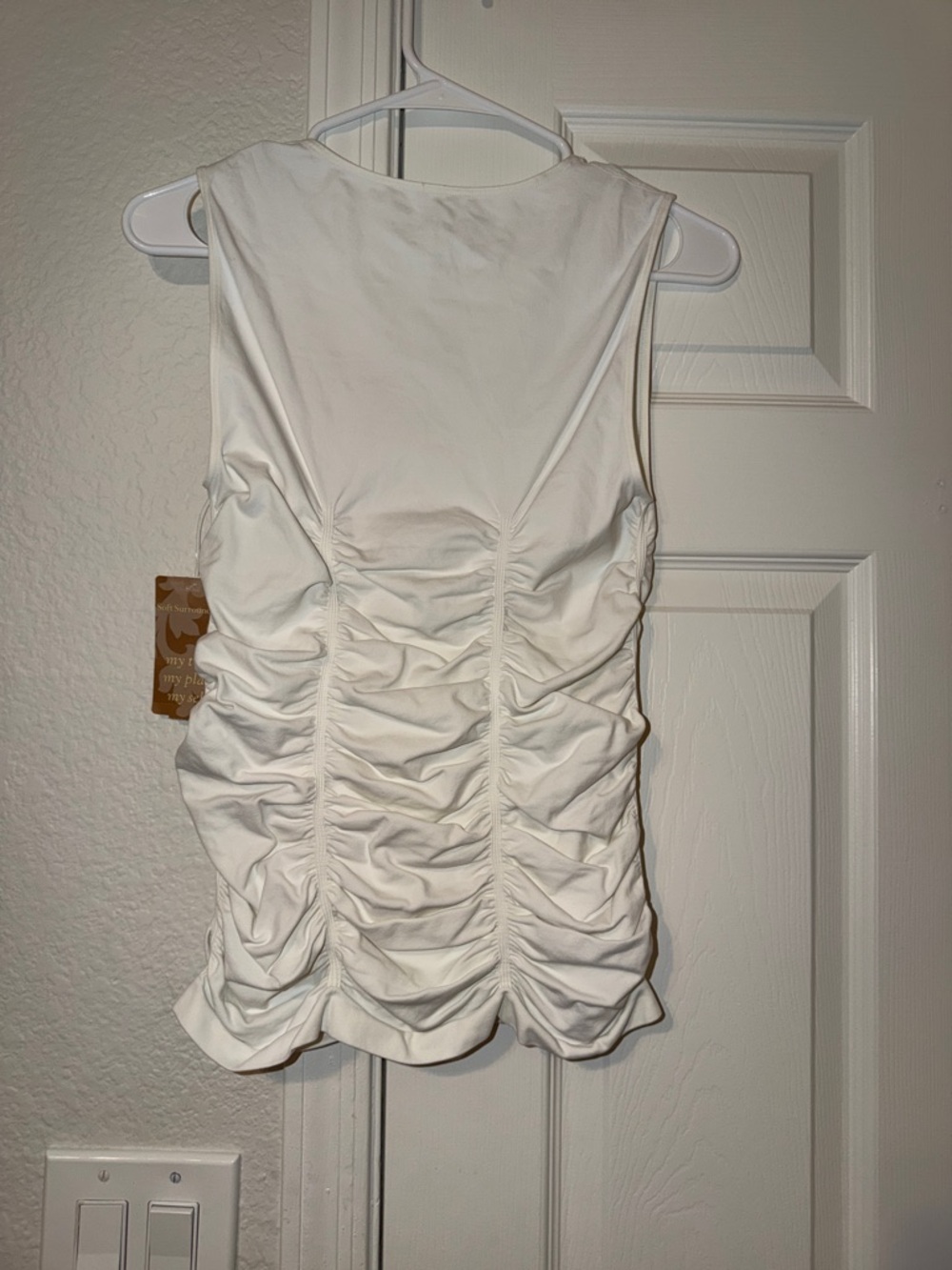 Soft Surroundings White Ruched Tank Top - Picture 6 of 6
